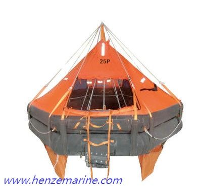 Davit type inflatable life raft