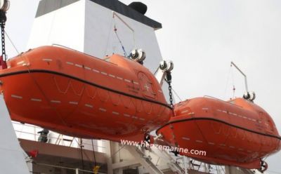 5.0M Fire-protected Totally Enclosed Lifeboat And Rescue Boat with Davit with ABS approval
