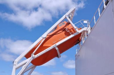 ABS approval 4.9M of 20 persons Tanker Version Freefall Lifeboat With Free Fall Lifeboat Davit